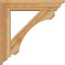 Ekena Millwork Legacy Traditional Rough Sawn Bracket w/ Offset Brace, Western Red Cedar, 6"W x 26"D x 26"H BKT0604X26X26LEC01RWR - alternate 2